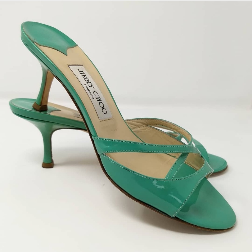 Jimmy Choo London green kitten heel